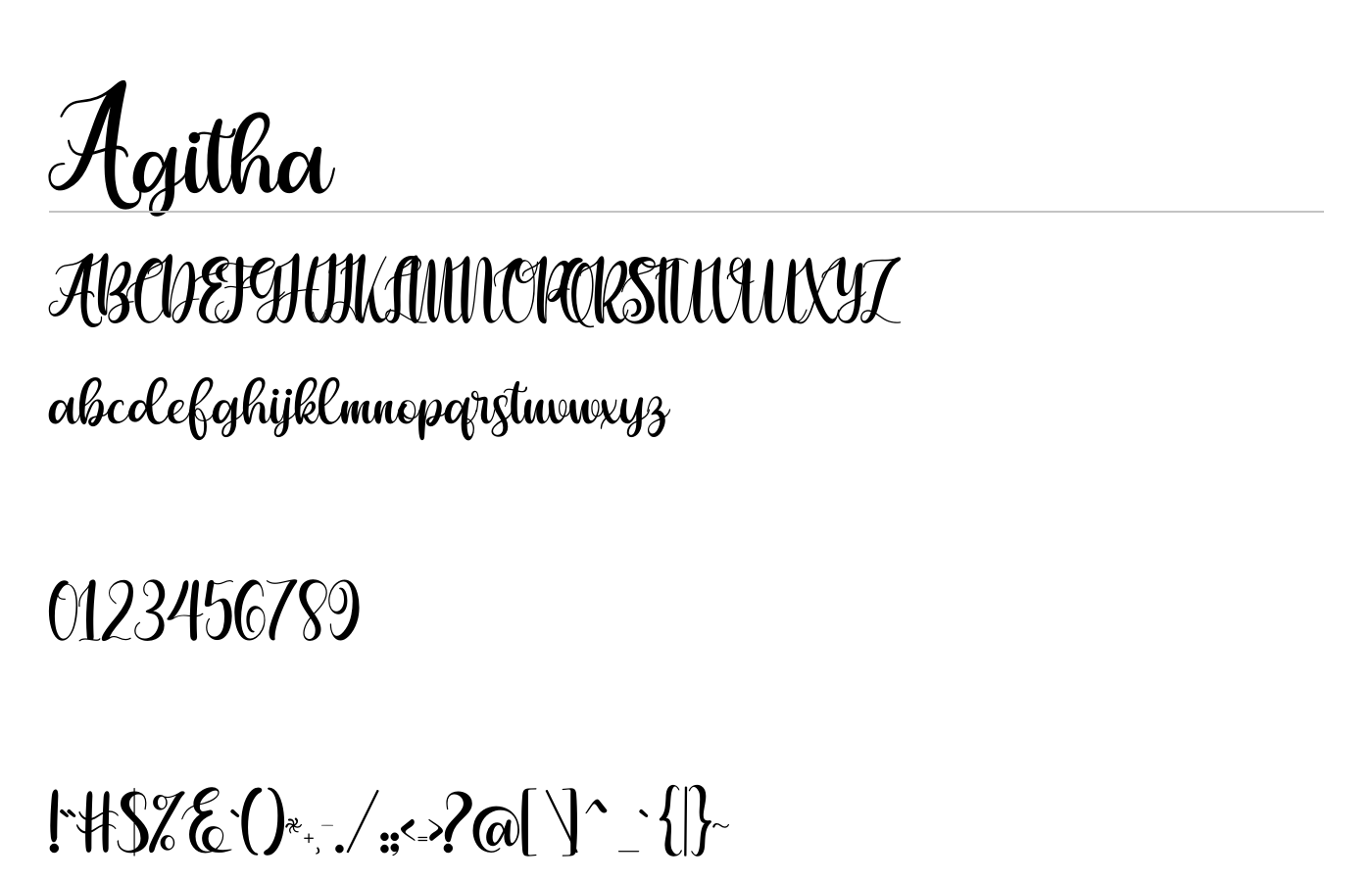 Agitha Font preview