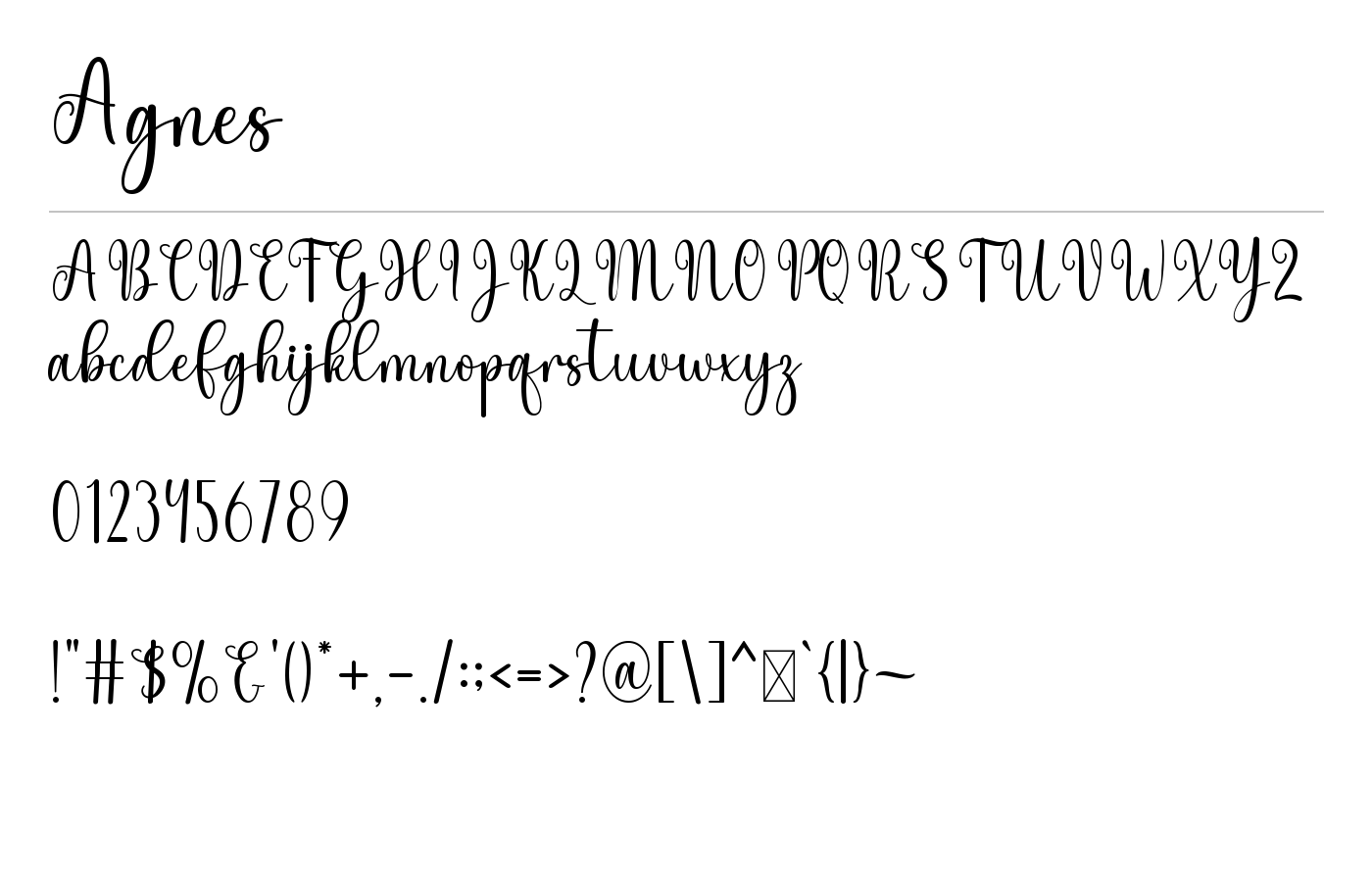 Agnes Font preview