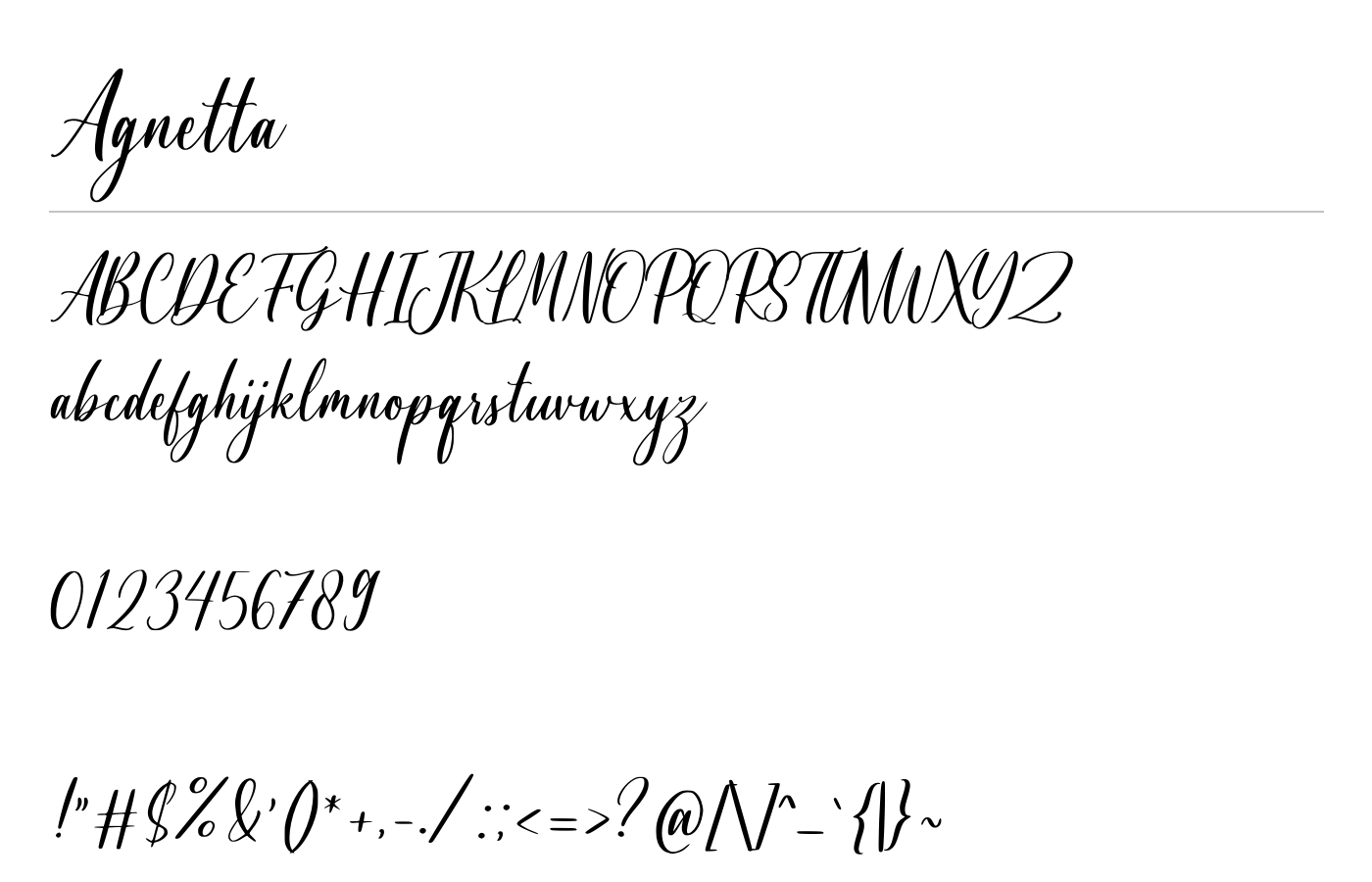 Agnetta Font preview