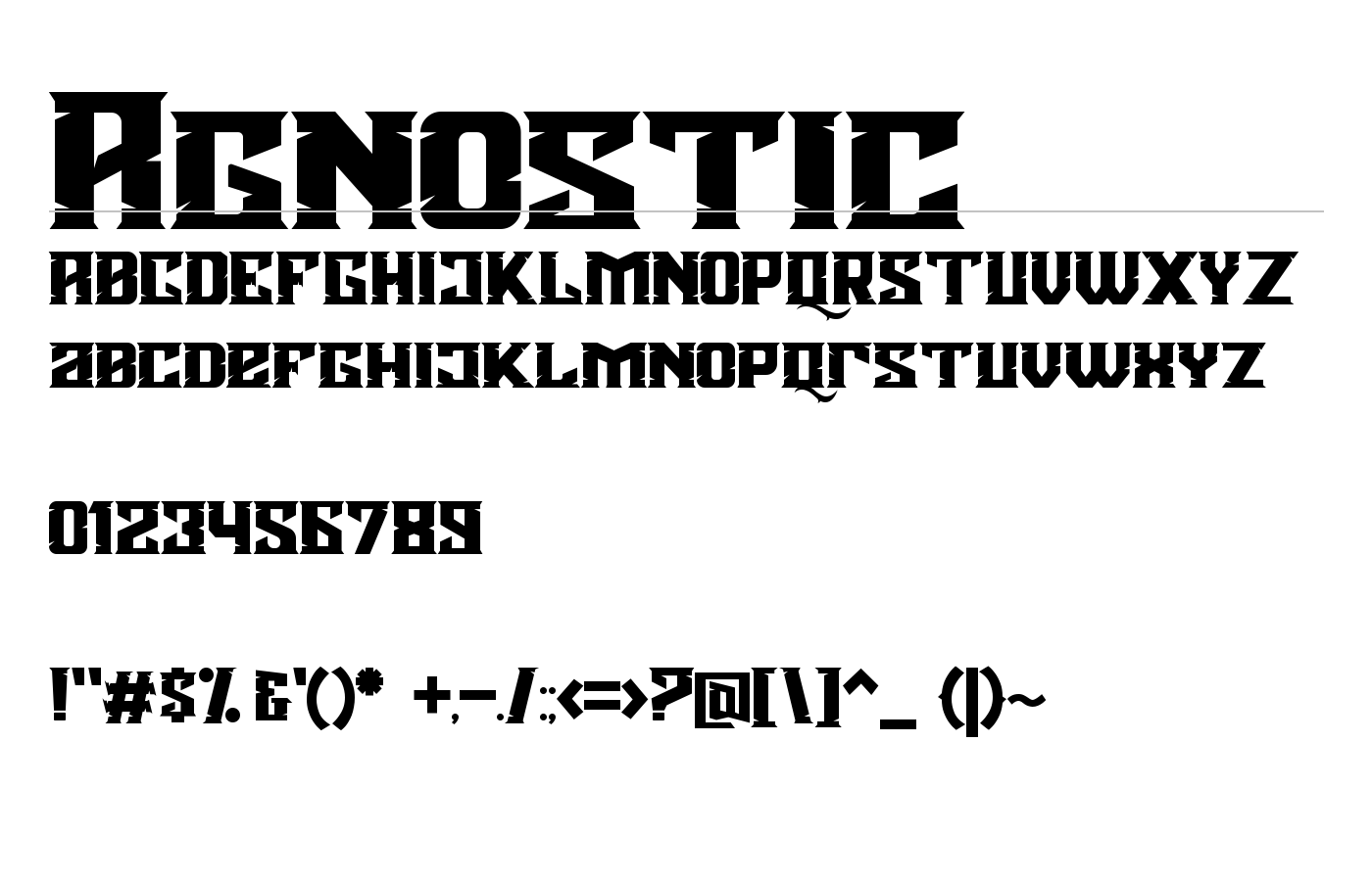 Agnostic Font preview