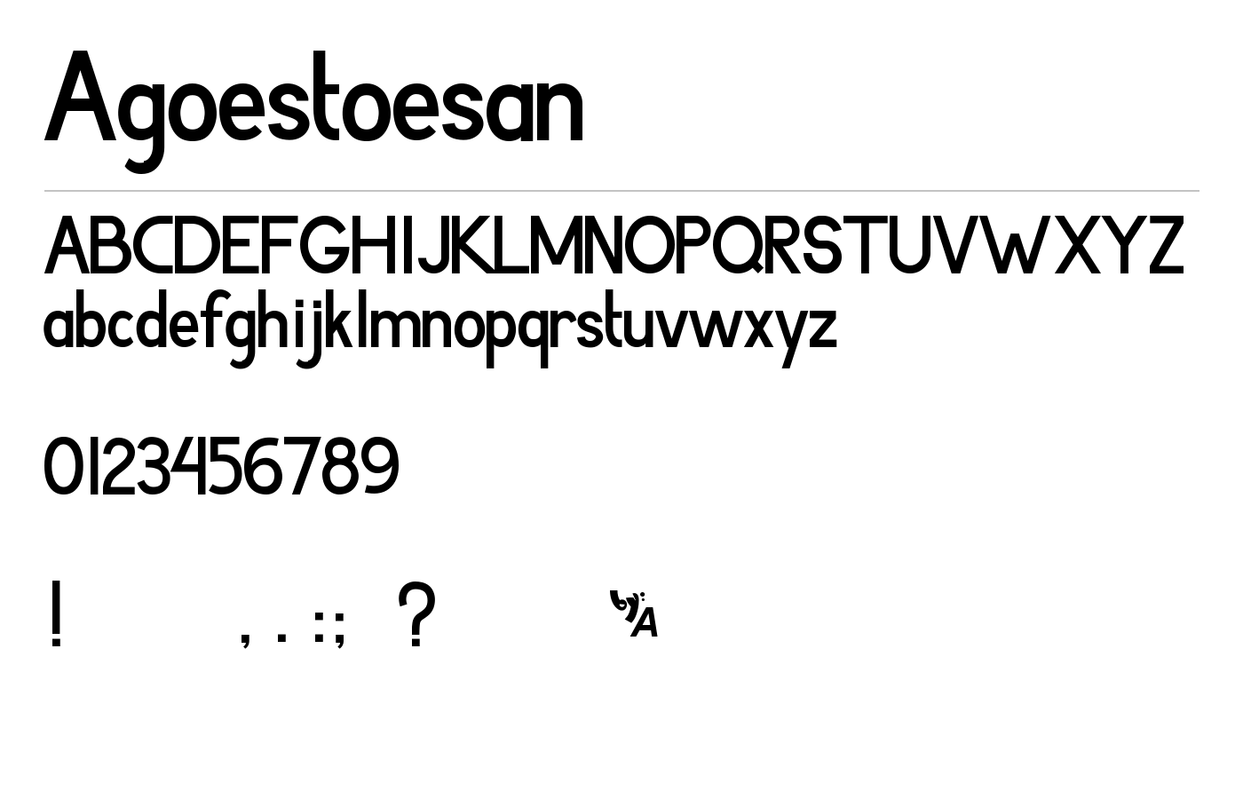 Agoestoesan Font preview