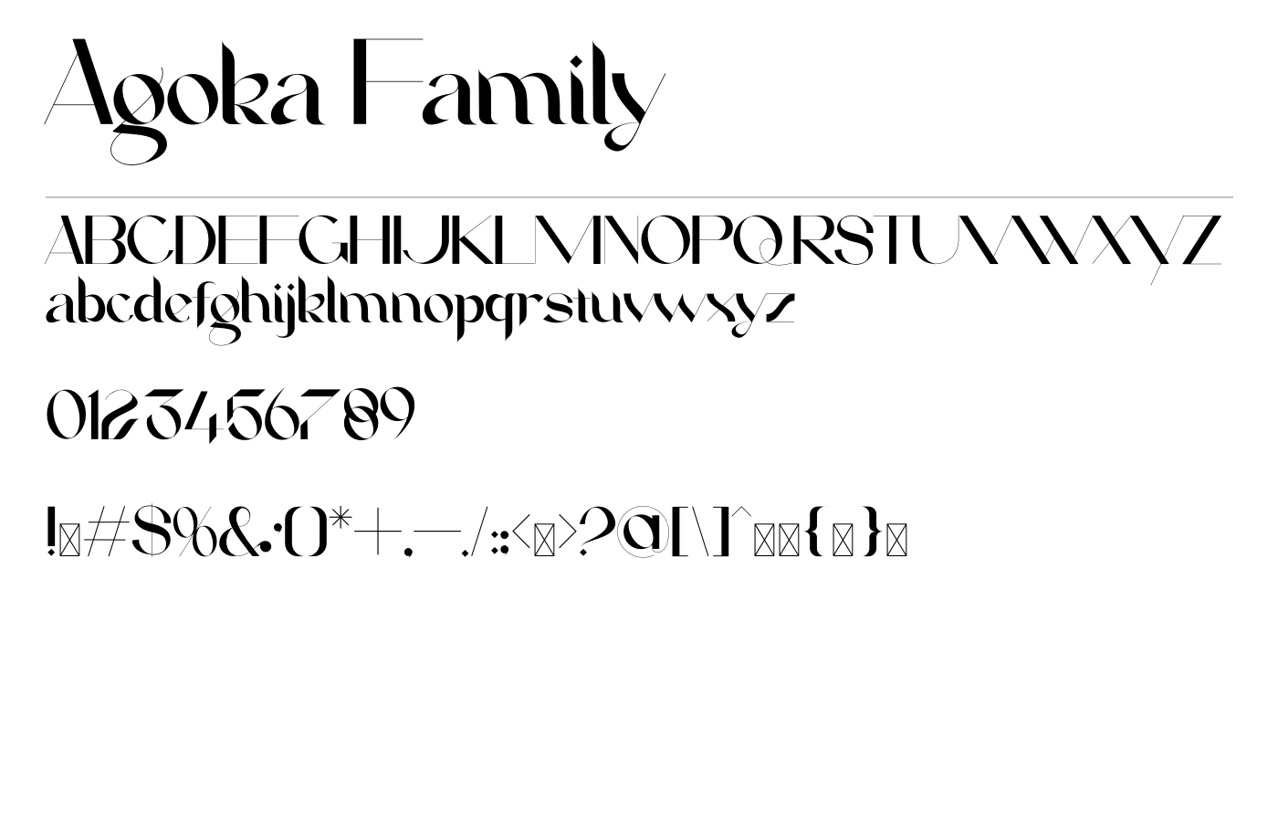 Agoka Family Font preview