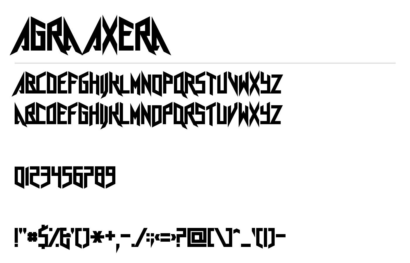 Agra Axera Font preview