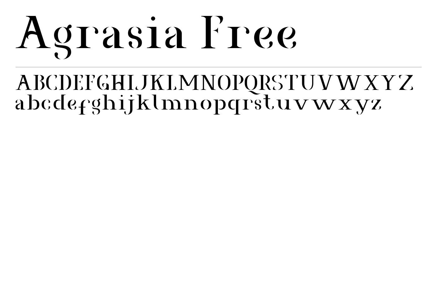 Agrasia Free Font preview
