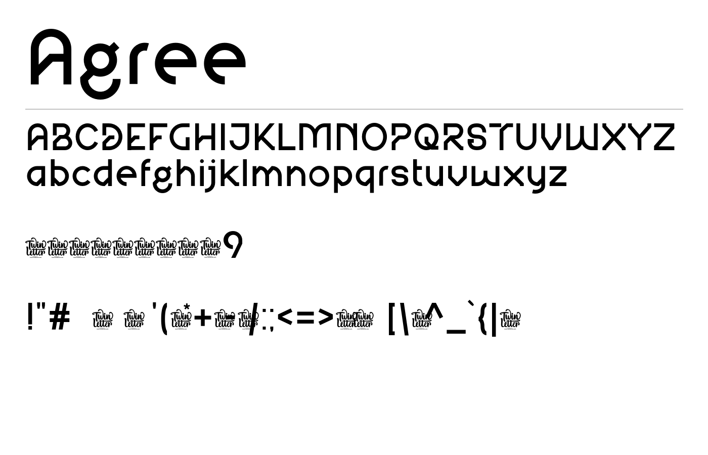 Agree Font preview