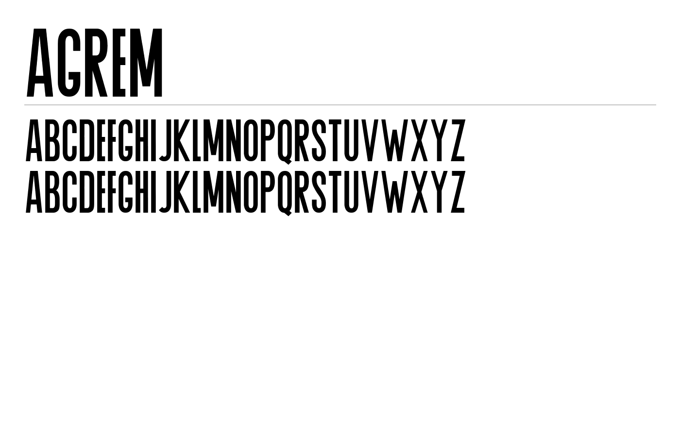 Agrem Font preview