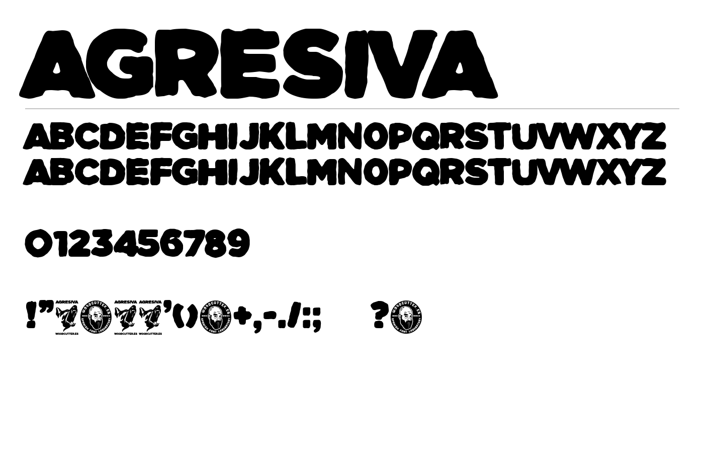 Agresiva Font preview