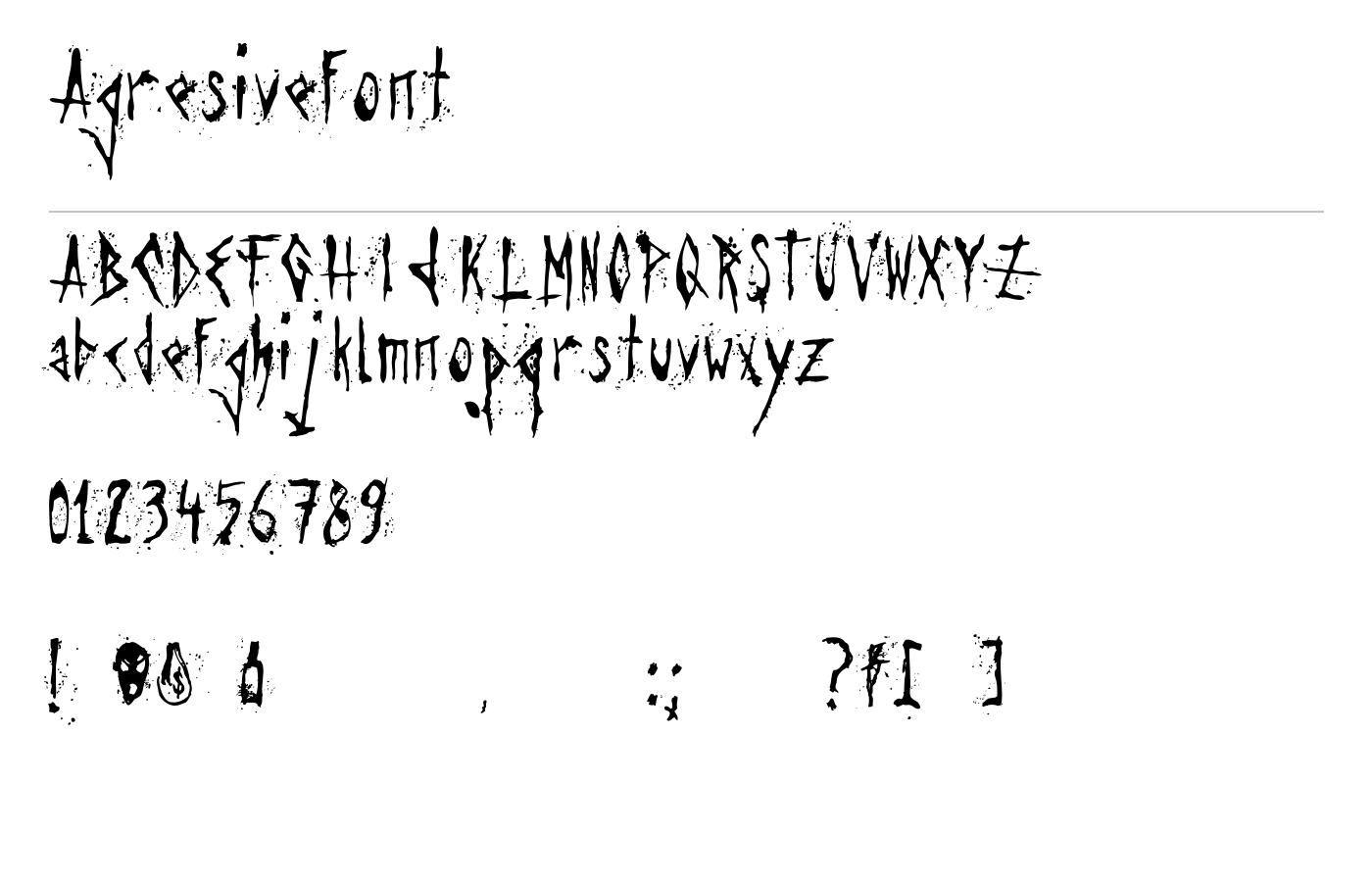 Agresivefont preview