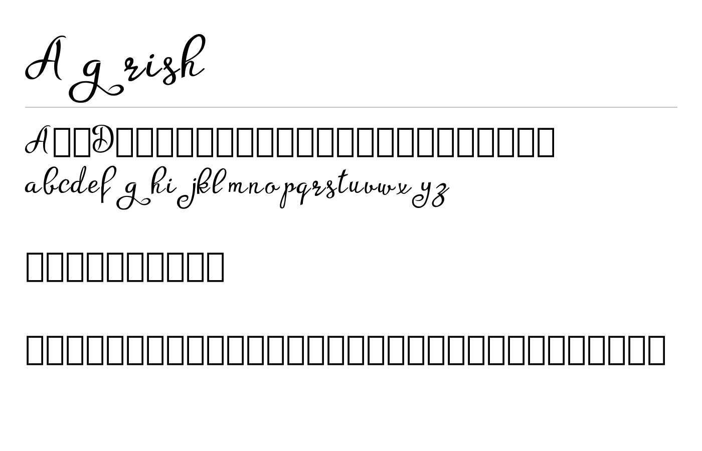 Agrish Font preview