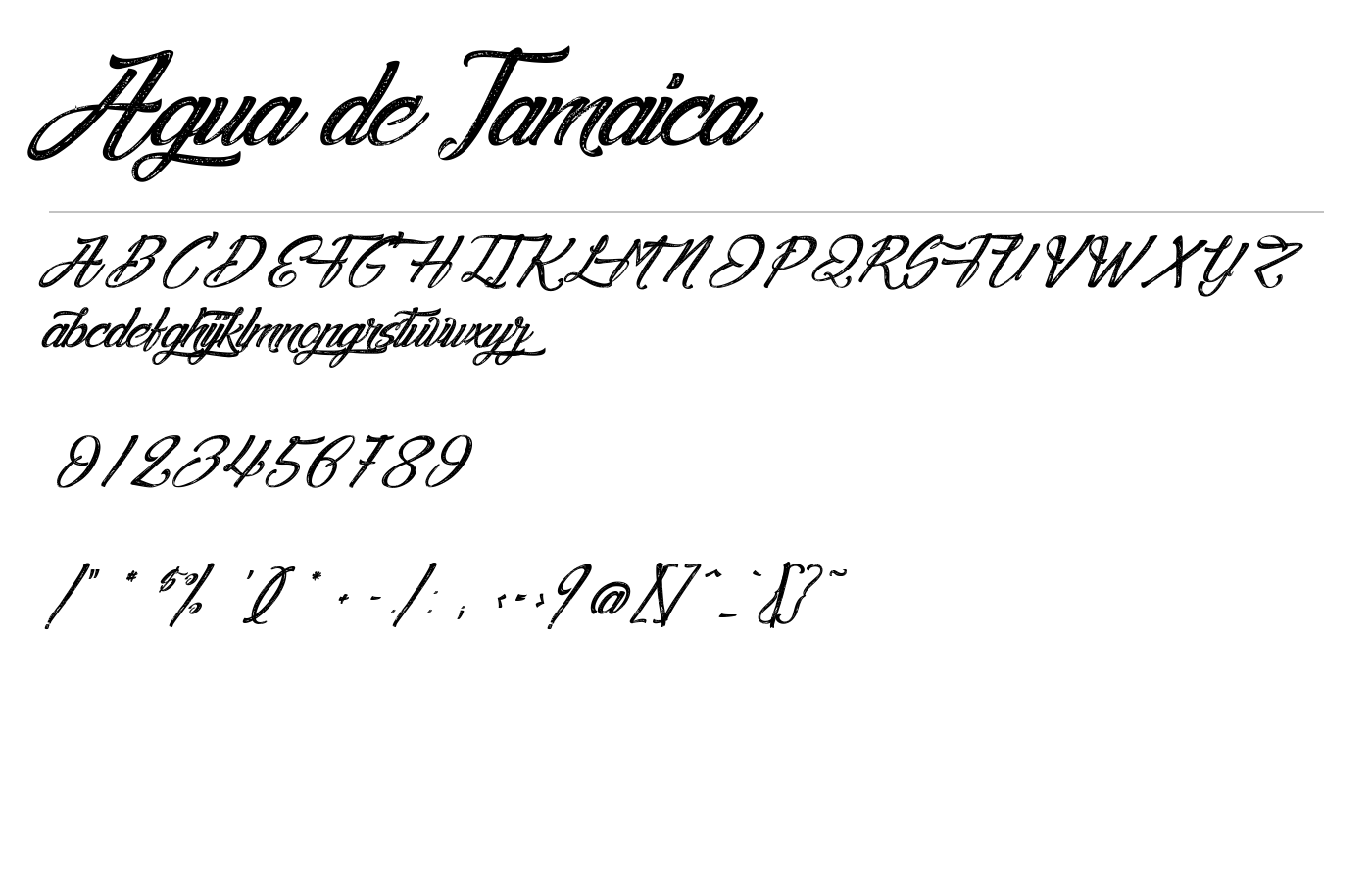 Agua de Jamaica Font preview