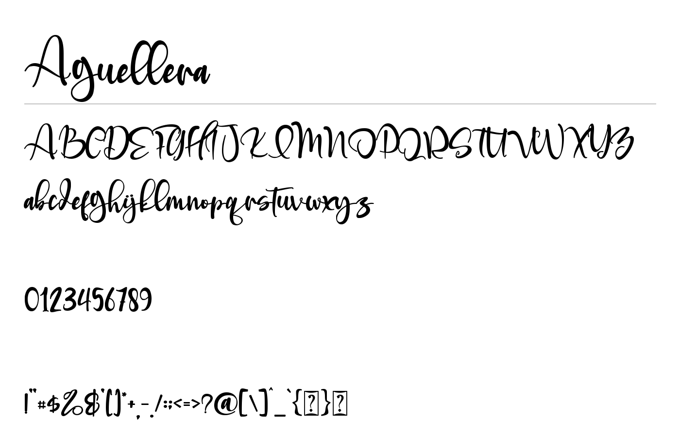 Aguellera Font preview