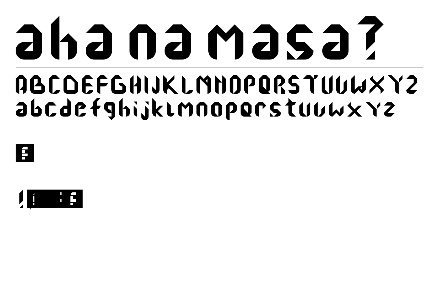 aha na masa? Font preview
