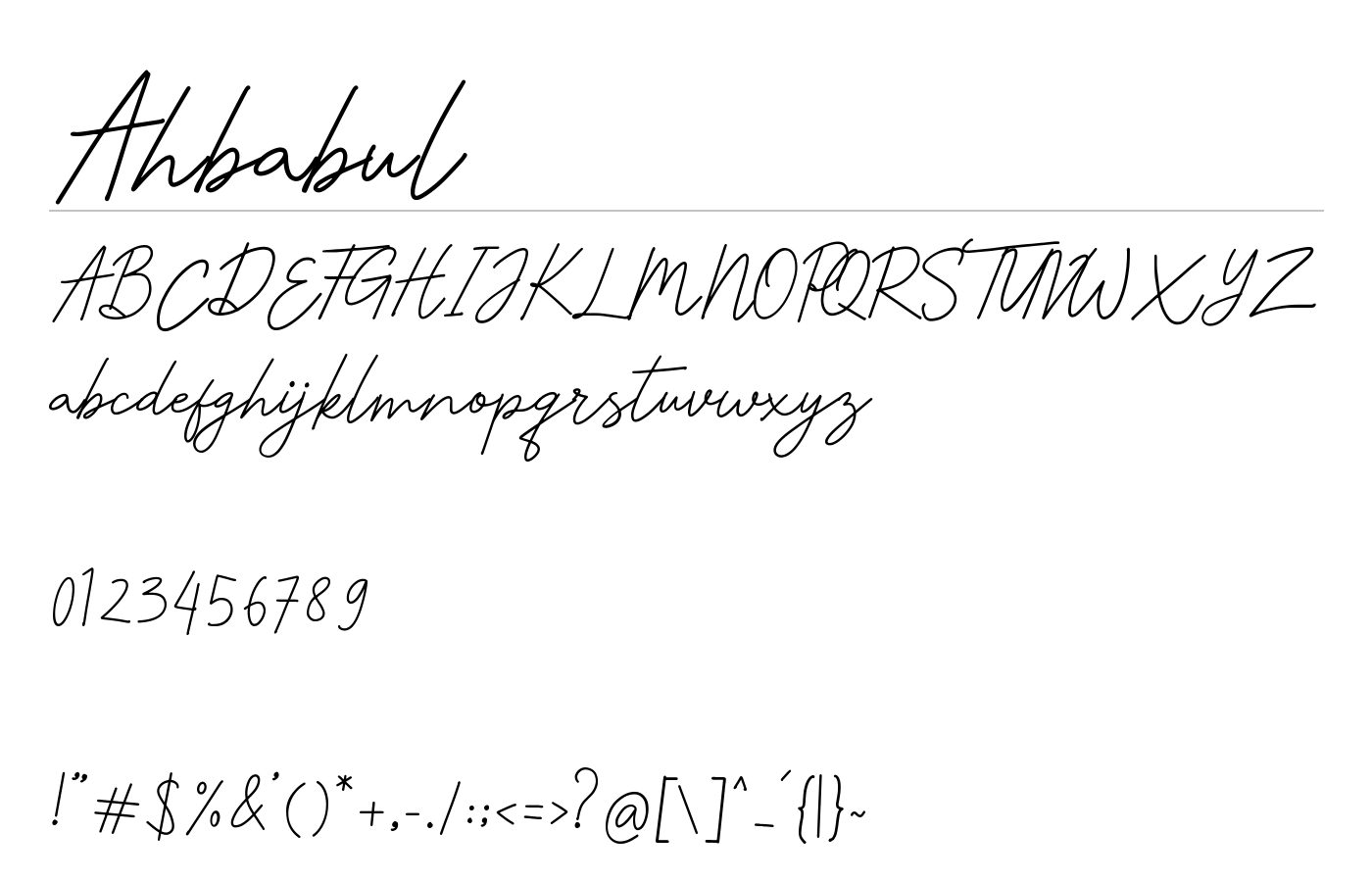 Ahbabul Font preview