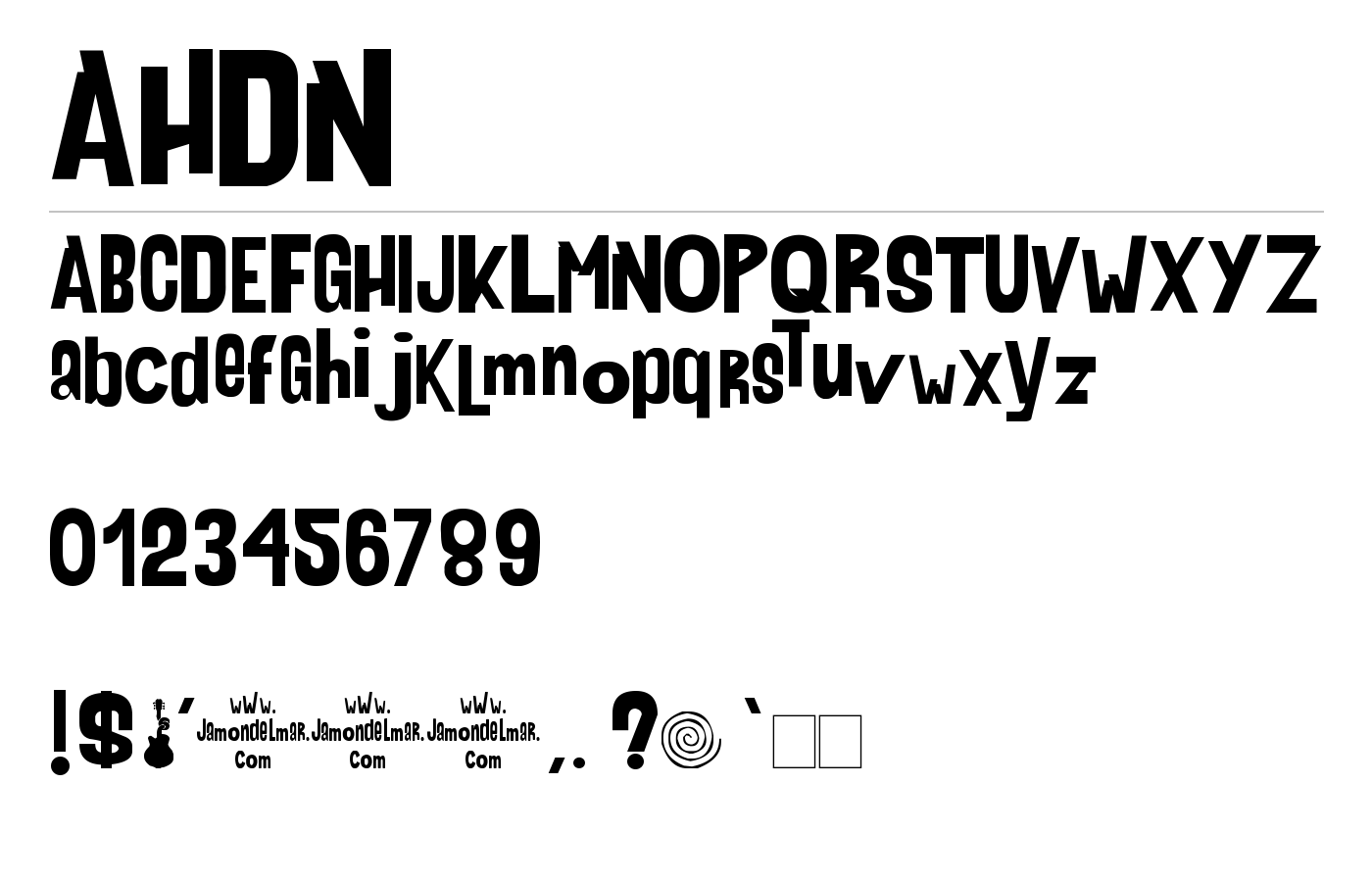 AHDN Font preview
