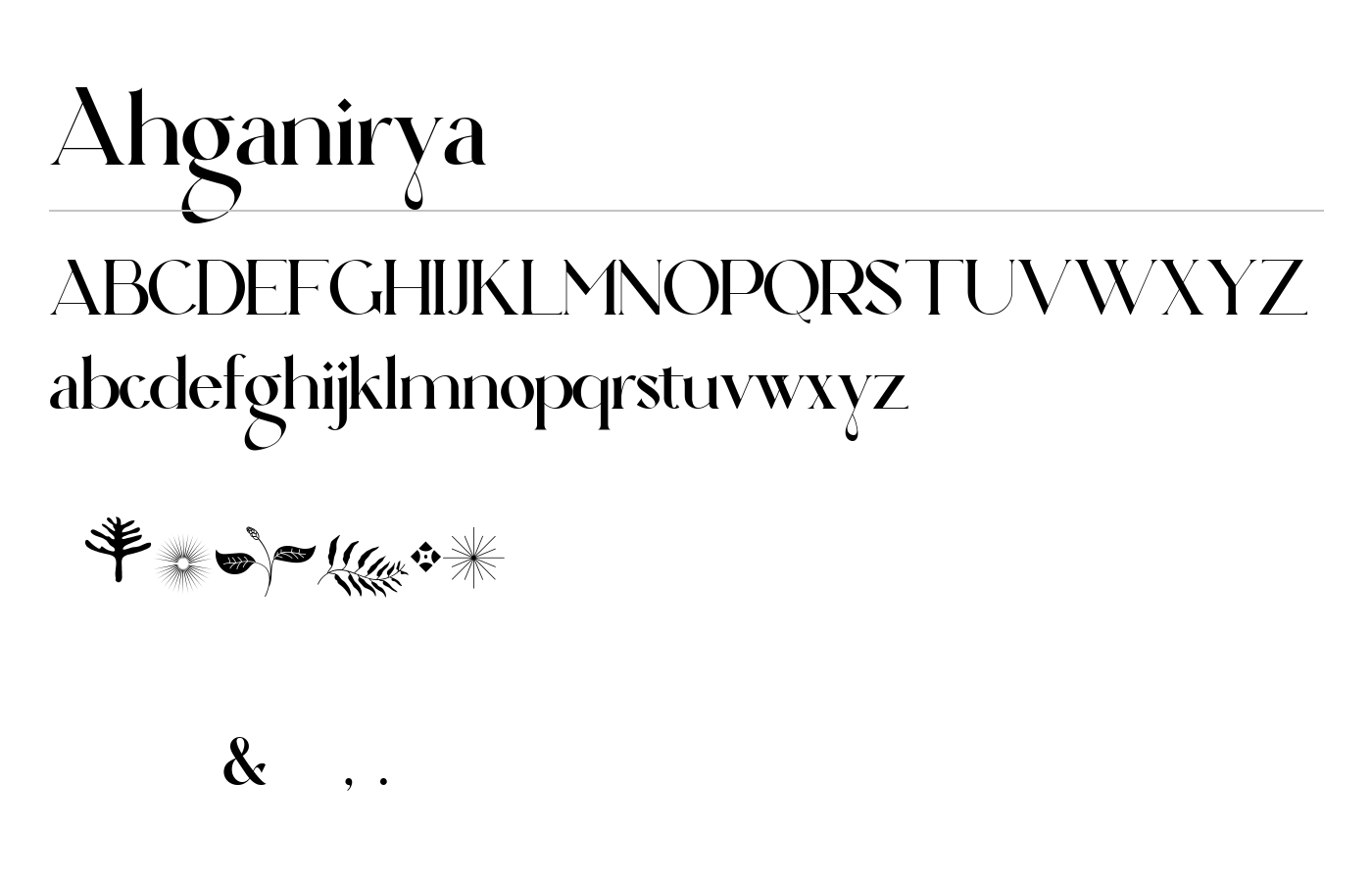 Ahganirya Font preview