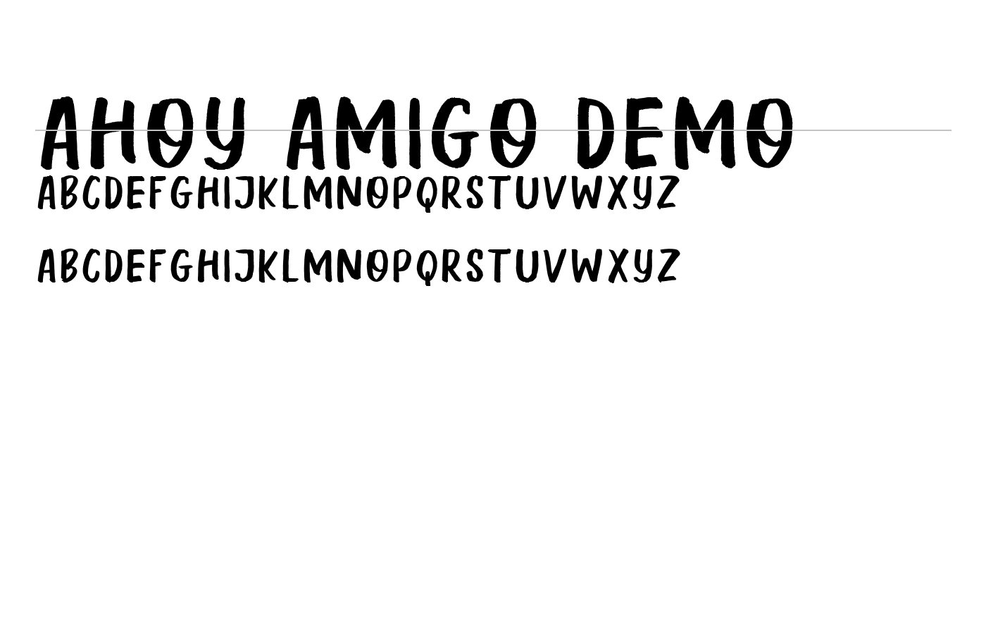 Ahoy Amigo DEMO Font preview