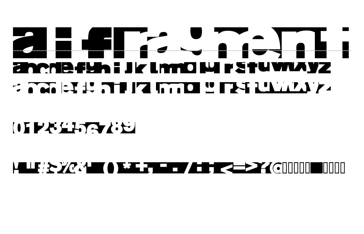 AIFragment Font preview