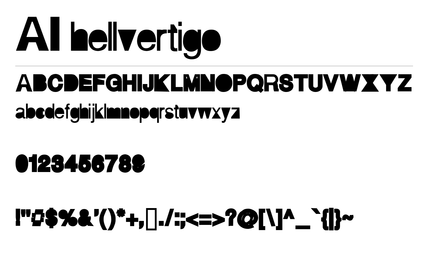 AI hellvertigo Font preview