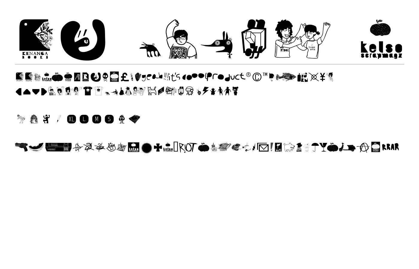 AI kelso D Font preview