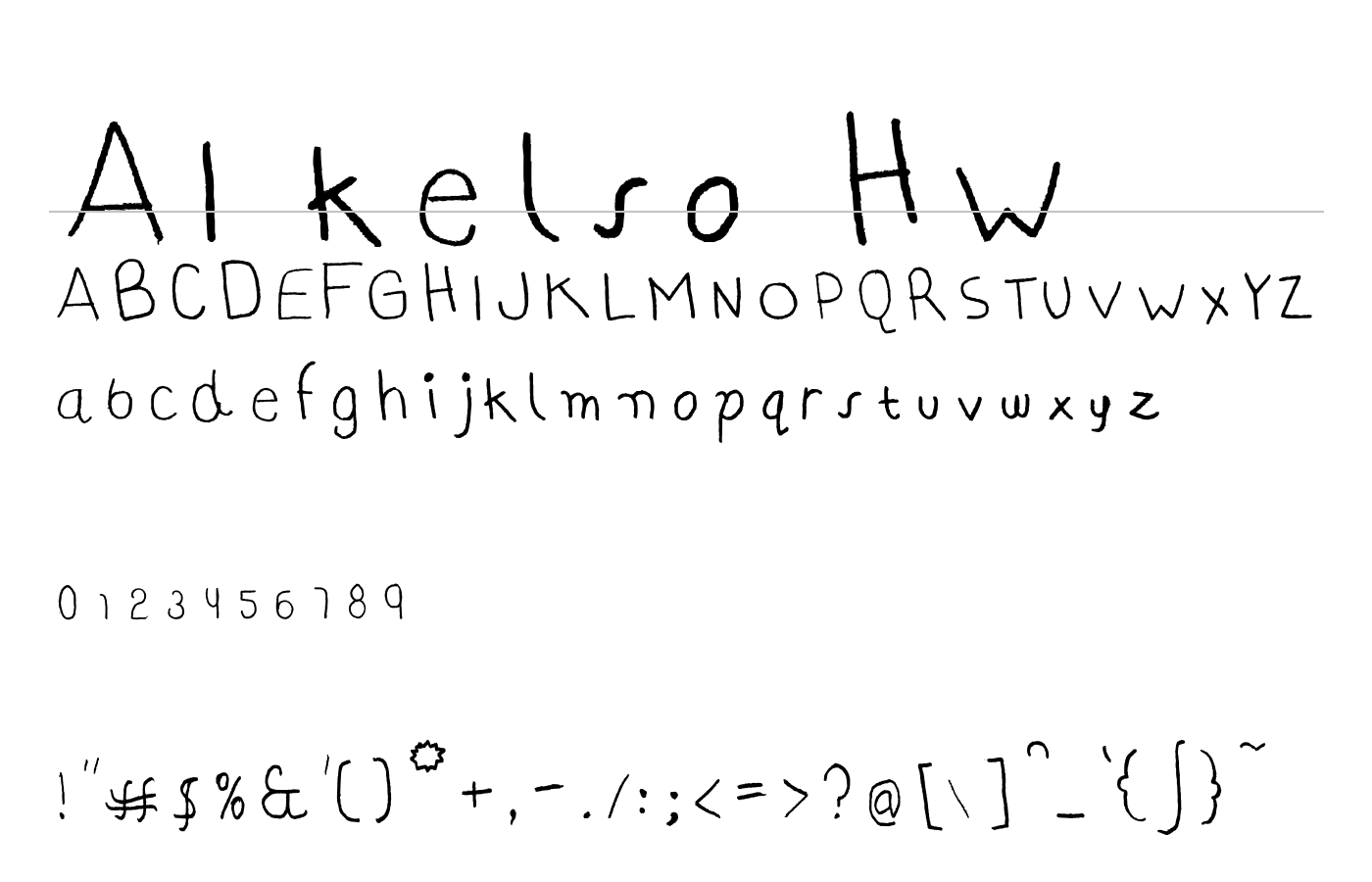 AI kelso HW Font preview