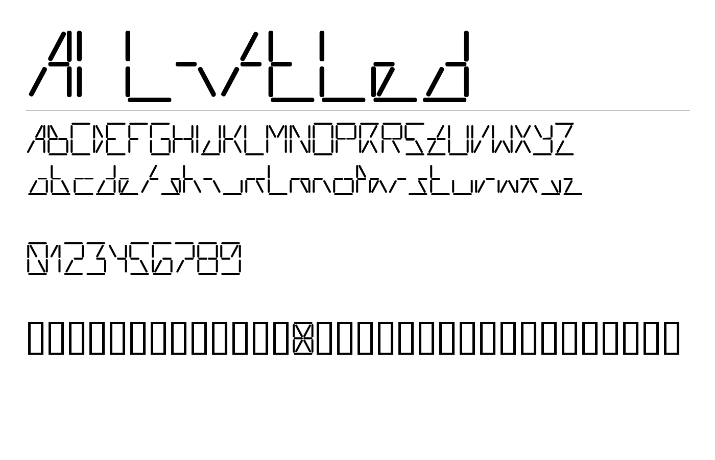 AI liftled Font preview