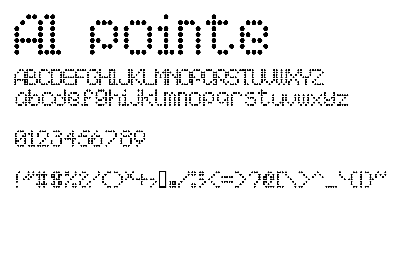 AI pointe Font preview