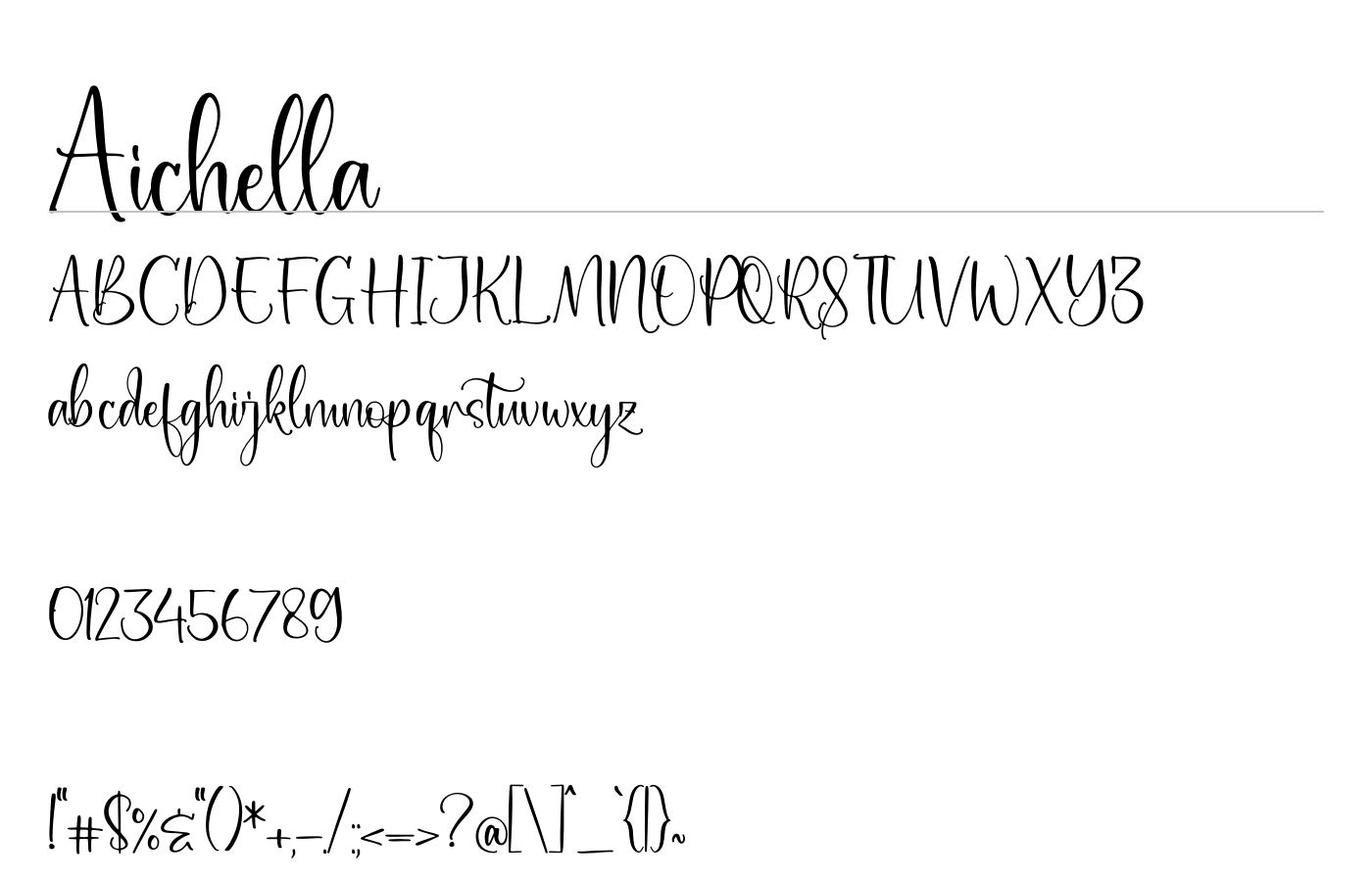 Aichella Font preview