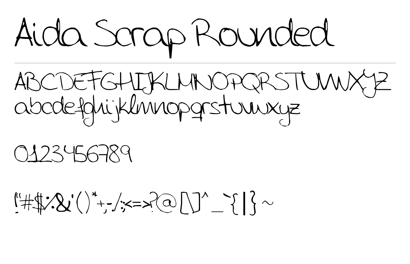 Aida Garmo - Scrap Rounded Font preview