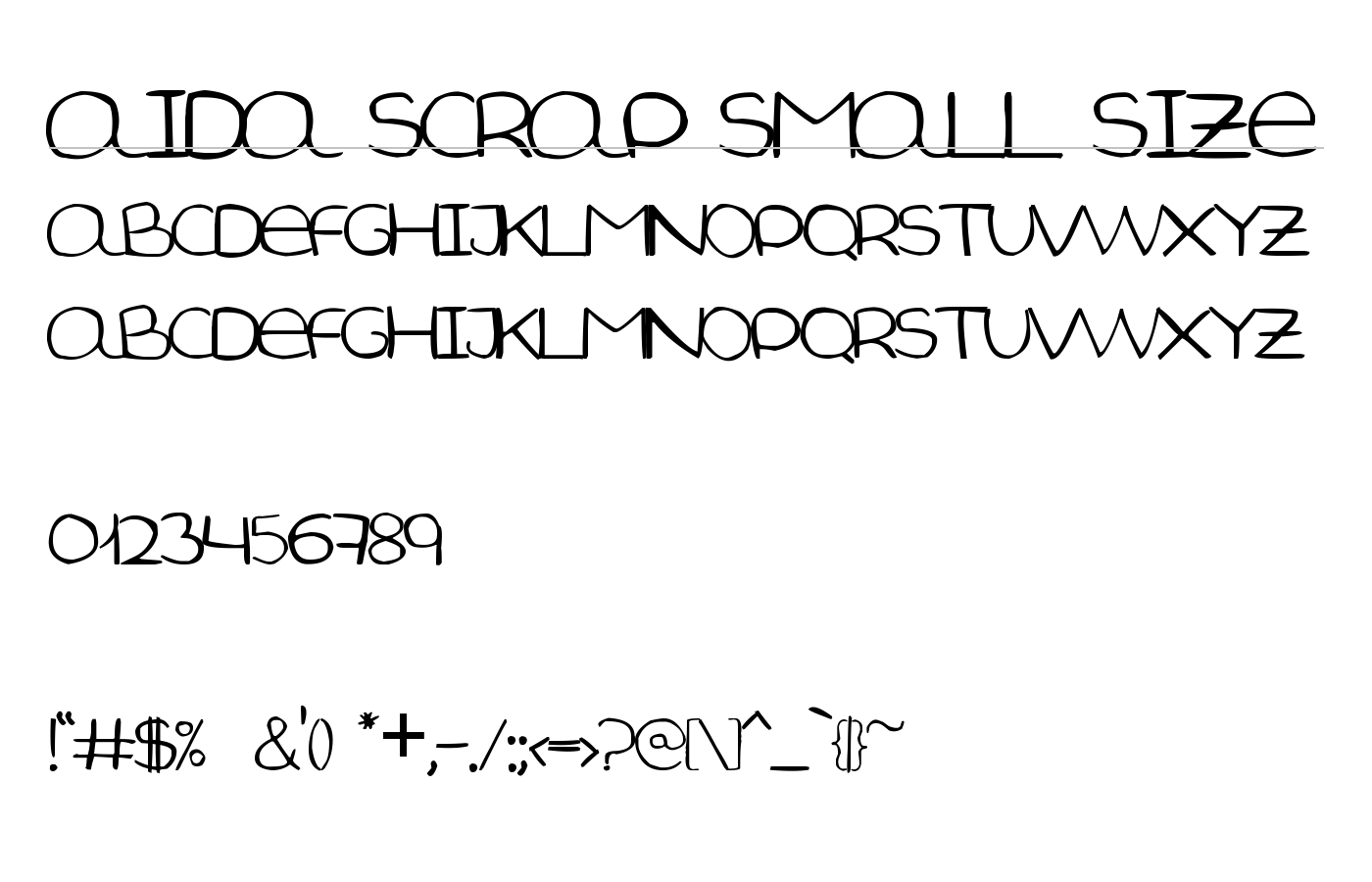 Aida Garmo - Small Size Font preview