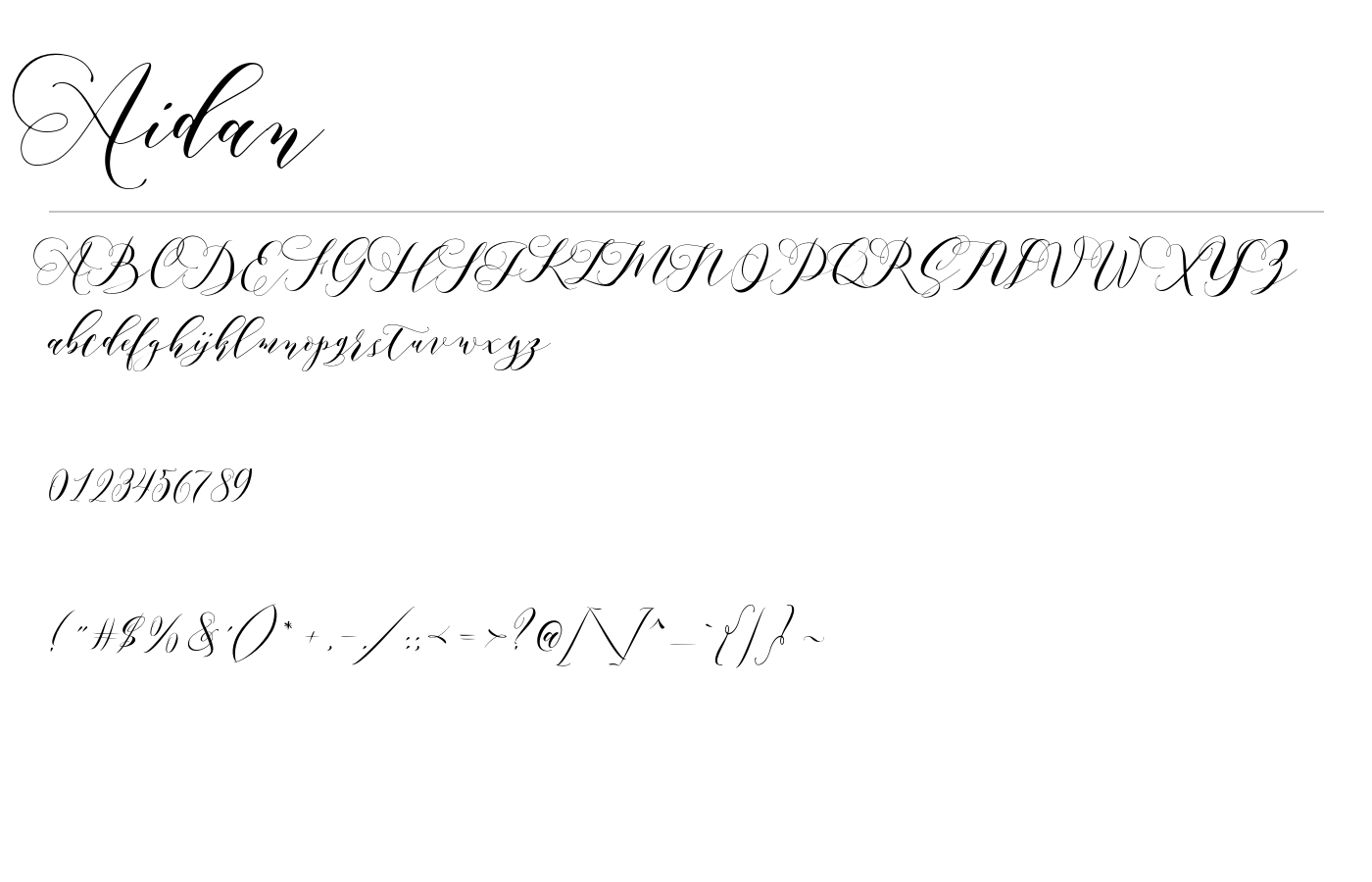 Aidan Font preview