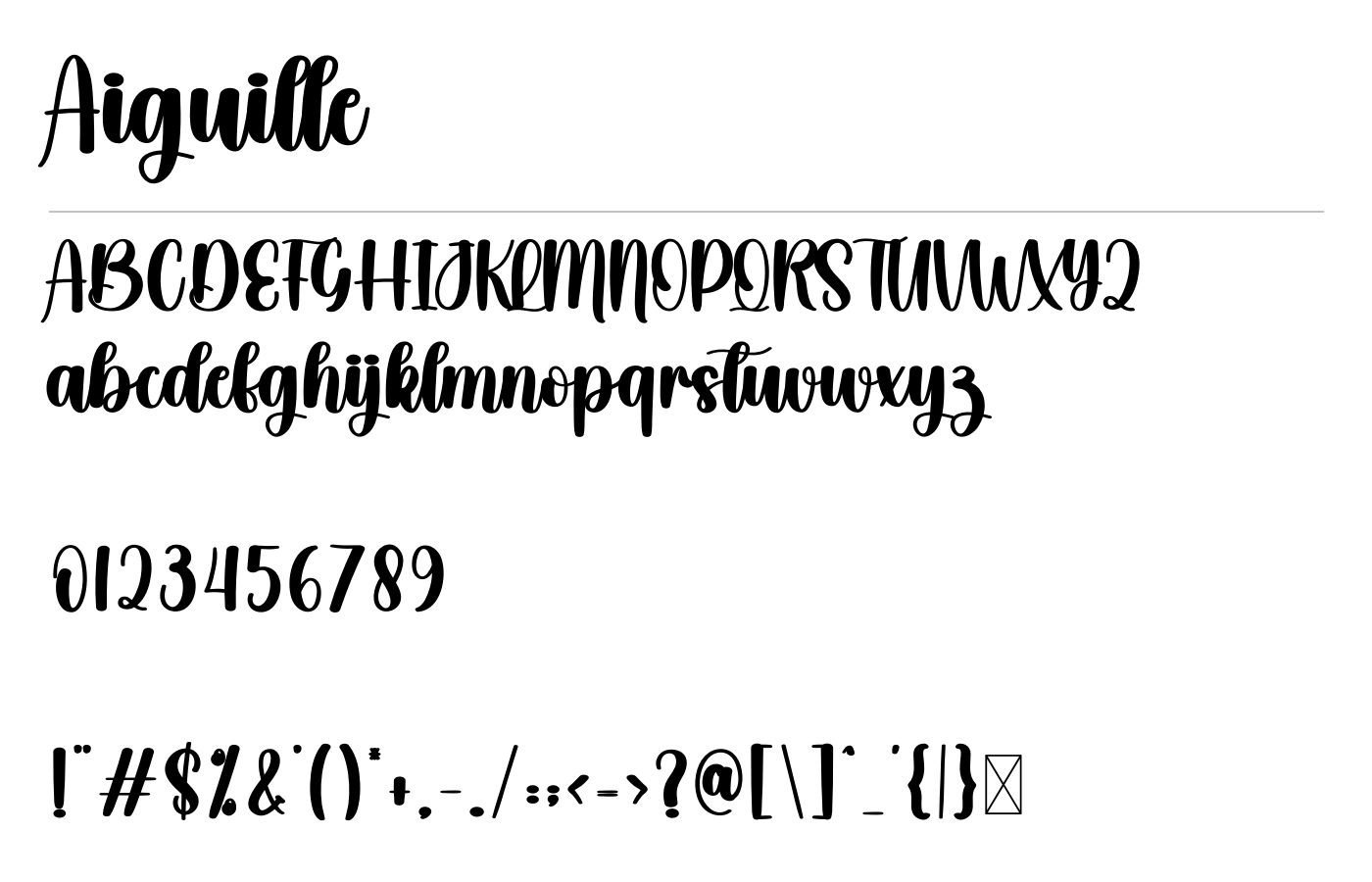 Aiguille Font preview