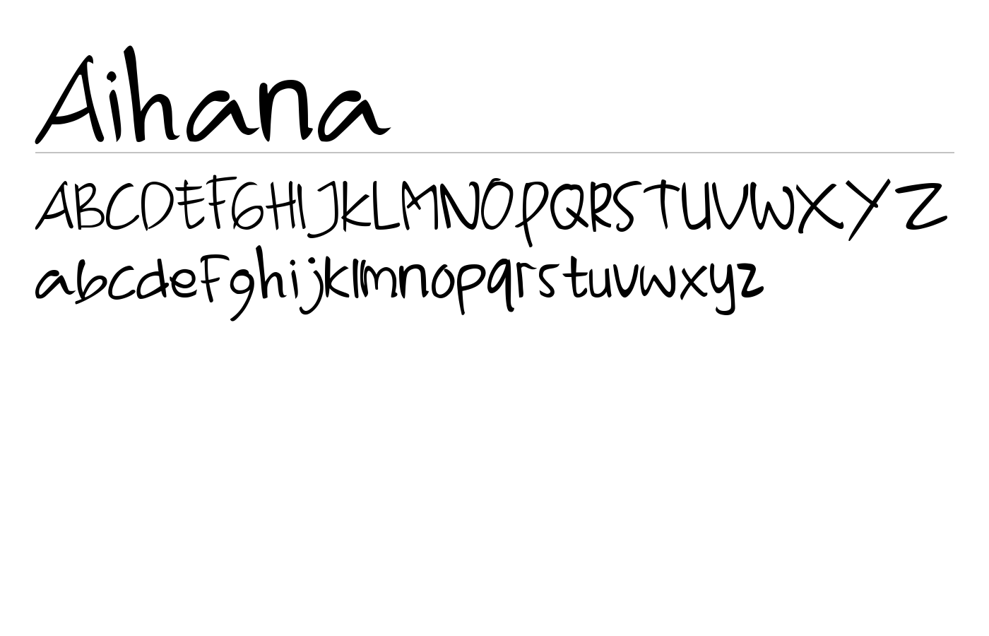 Aihana Font preview