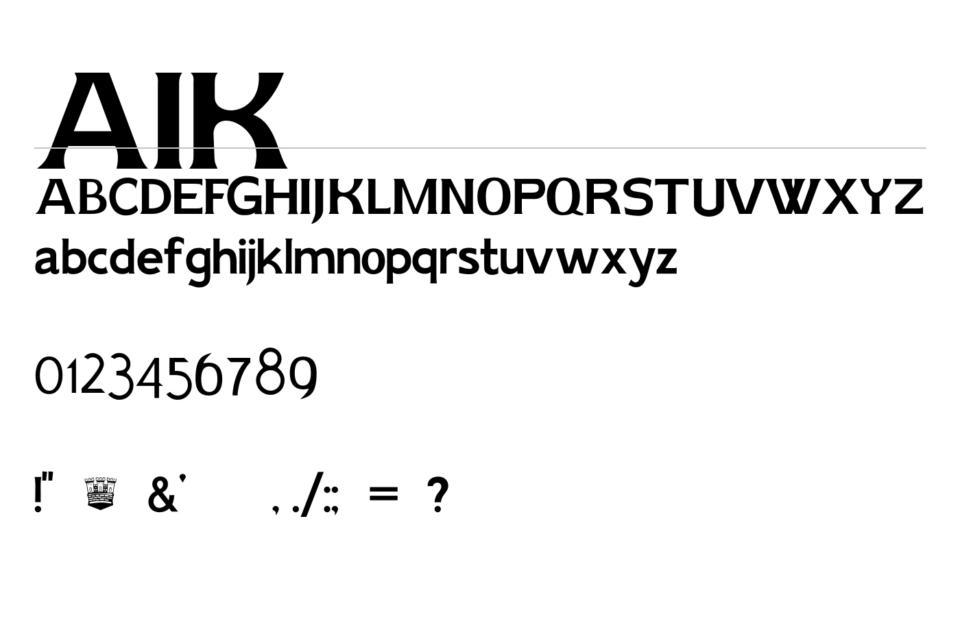 AIK Font preview