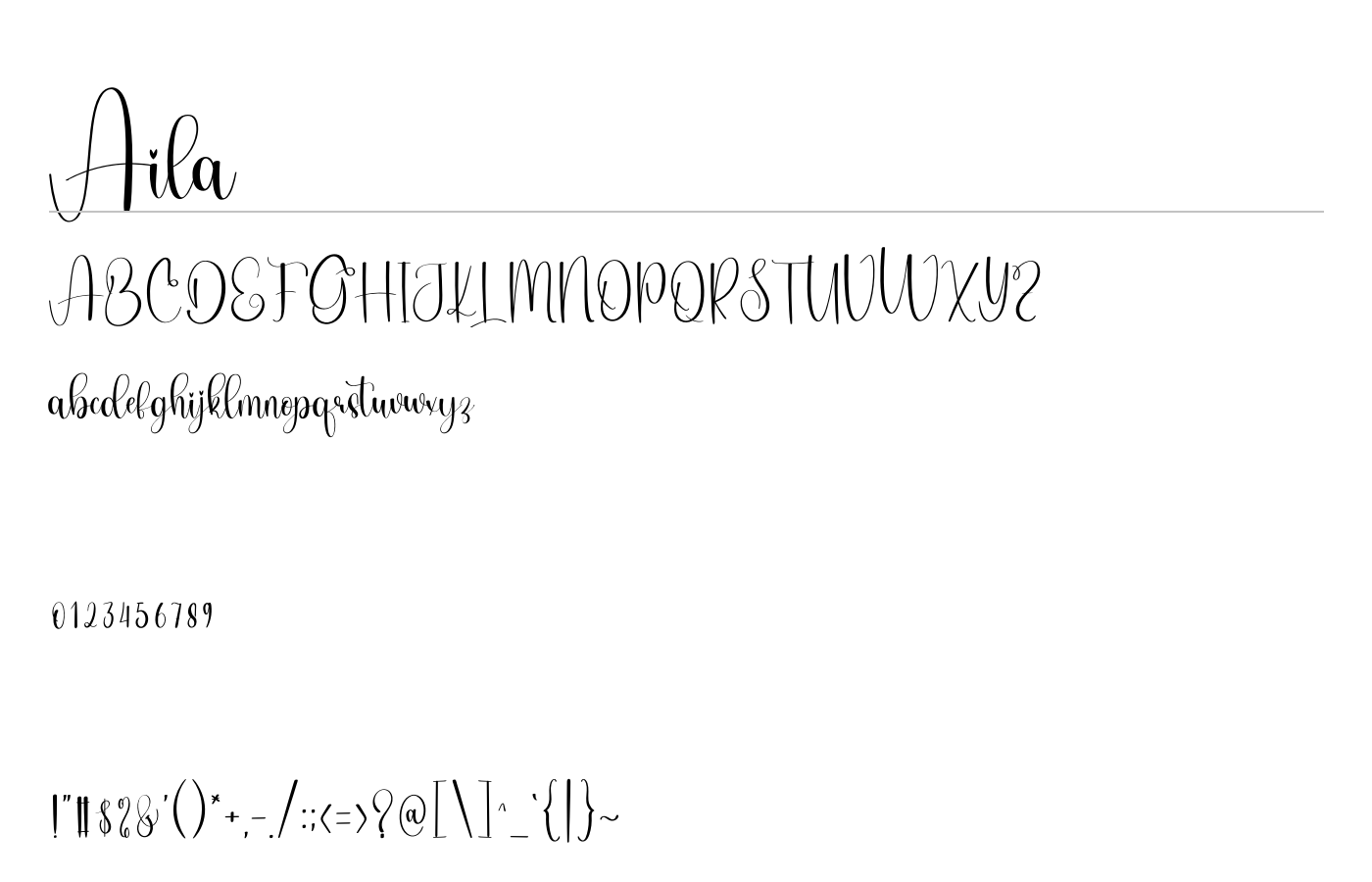 Aila Font preview