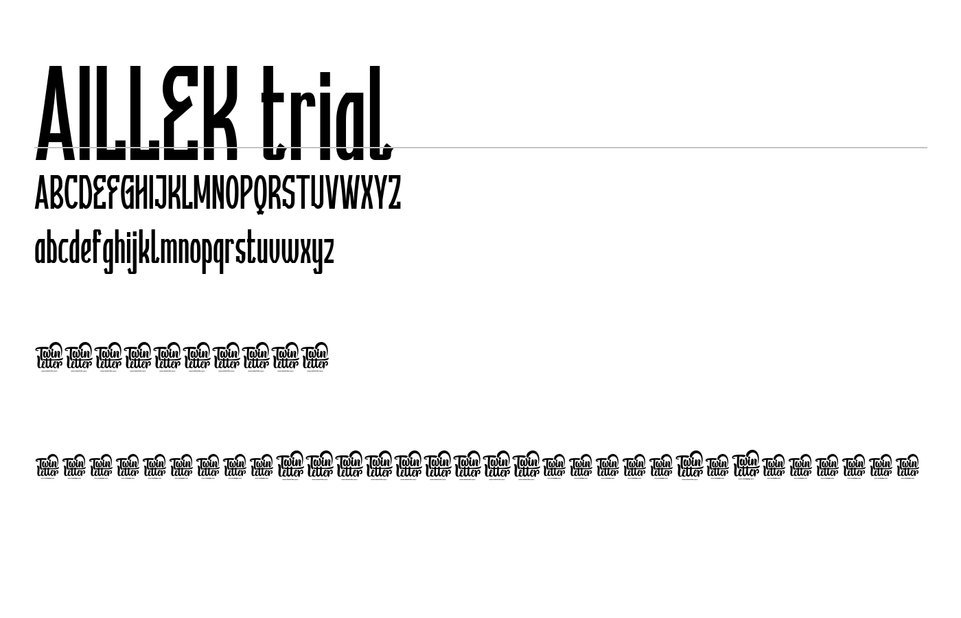 AILLEK trial Font preview