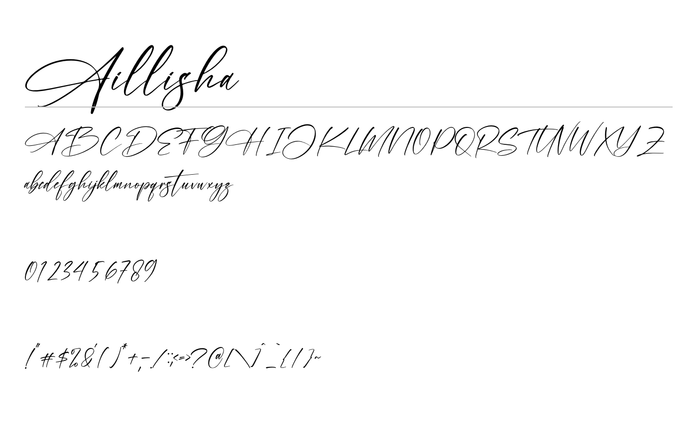 Aillisha Font preview