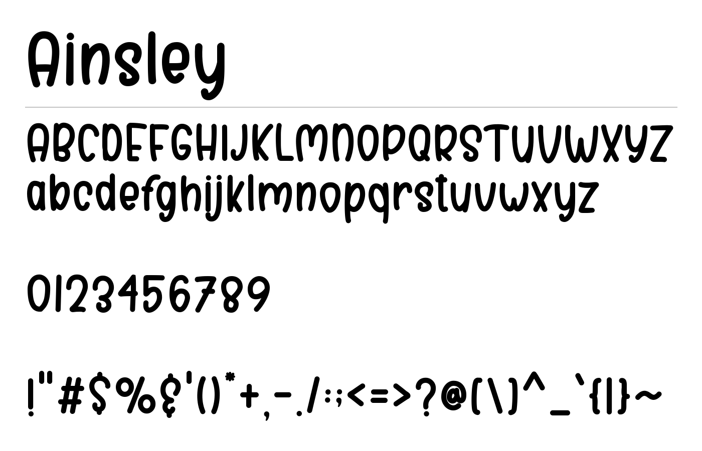 Ainsley Font preview