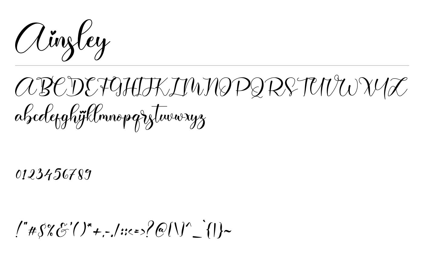 Ainsley Font preview