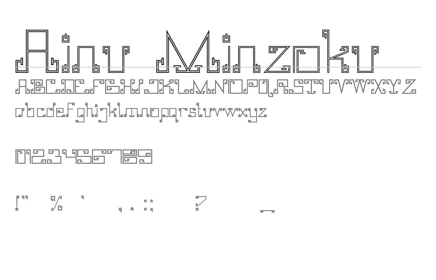 Ainu Minzoku Font preview