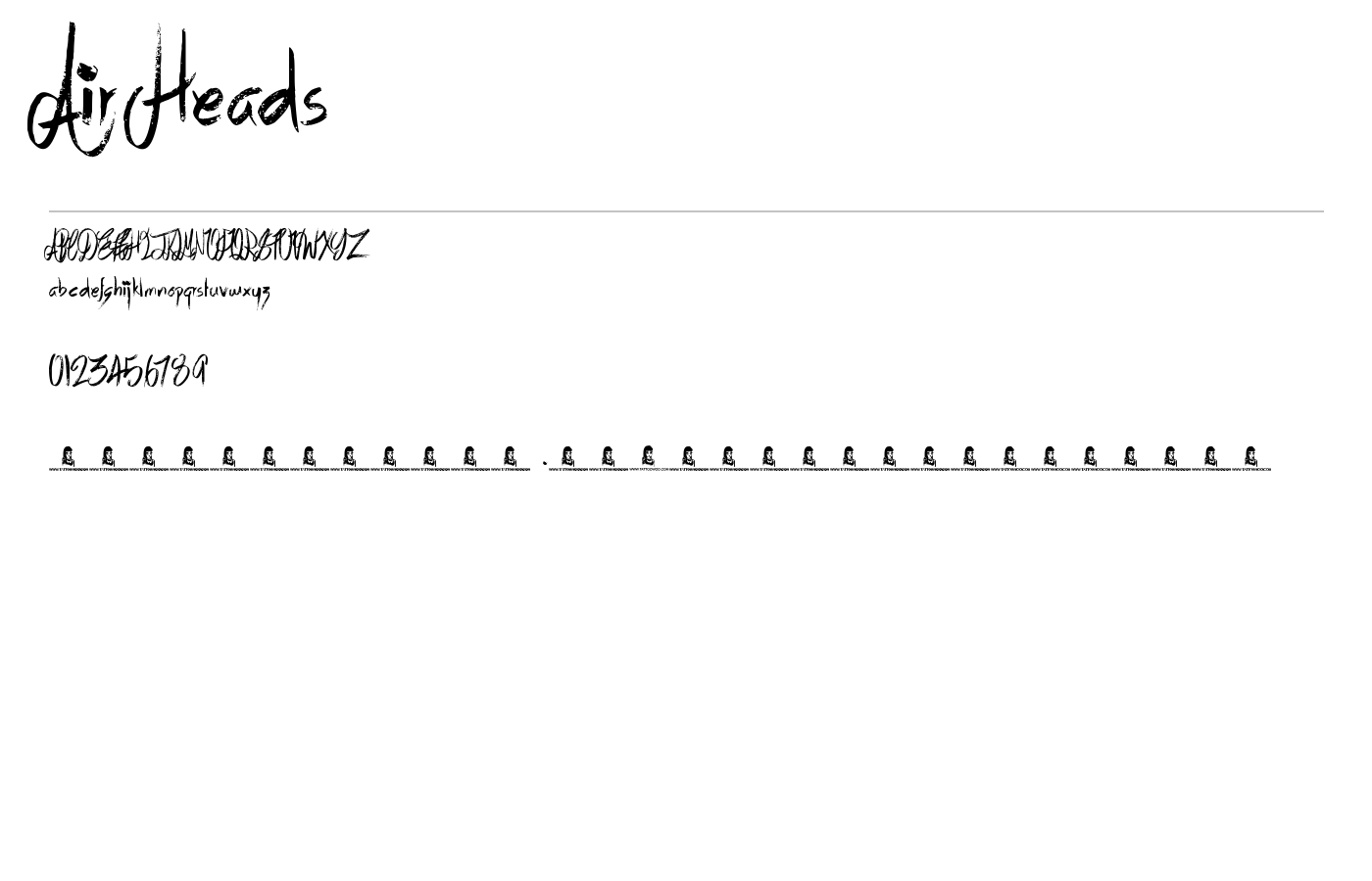 Air Heads Font preview