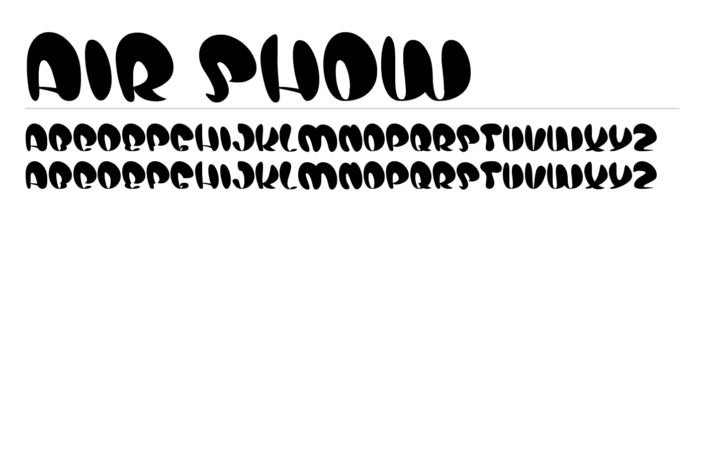 air show Font preview