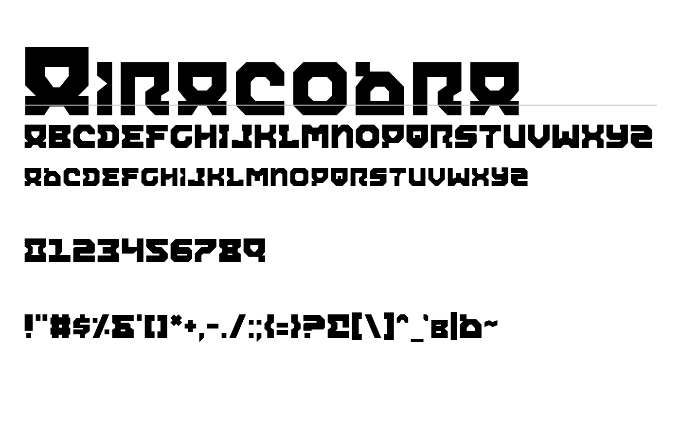 Airacobra Font preview