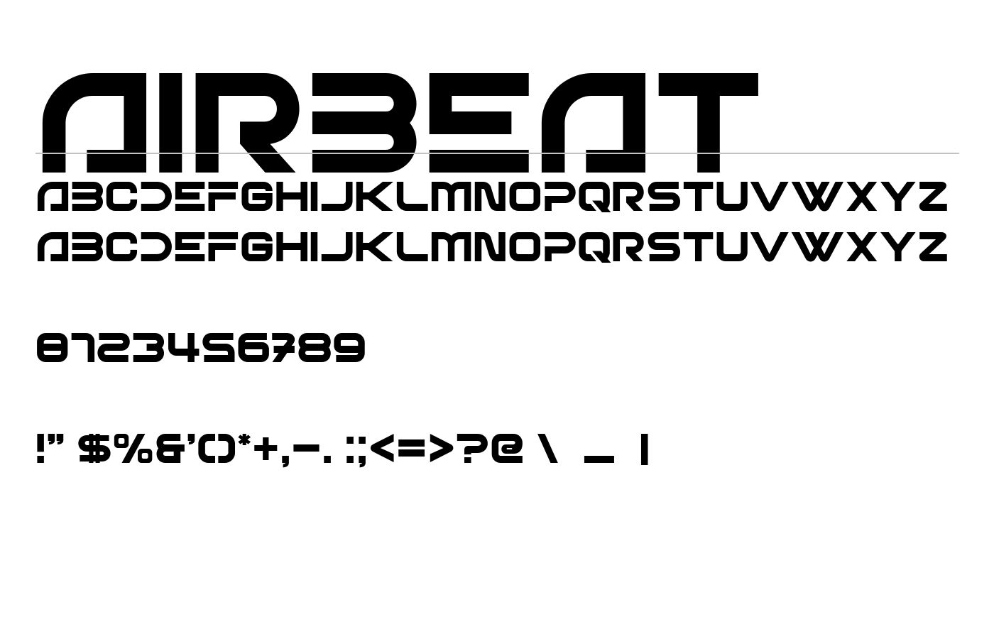 Airbeat Font preview
