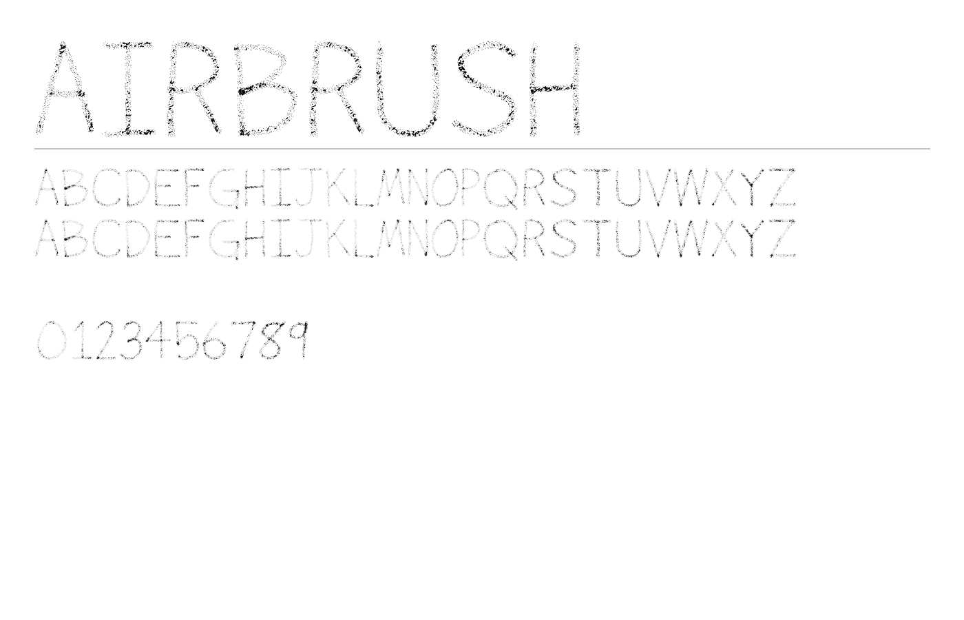 Airbrush Font preview