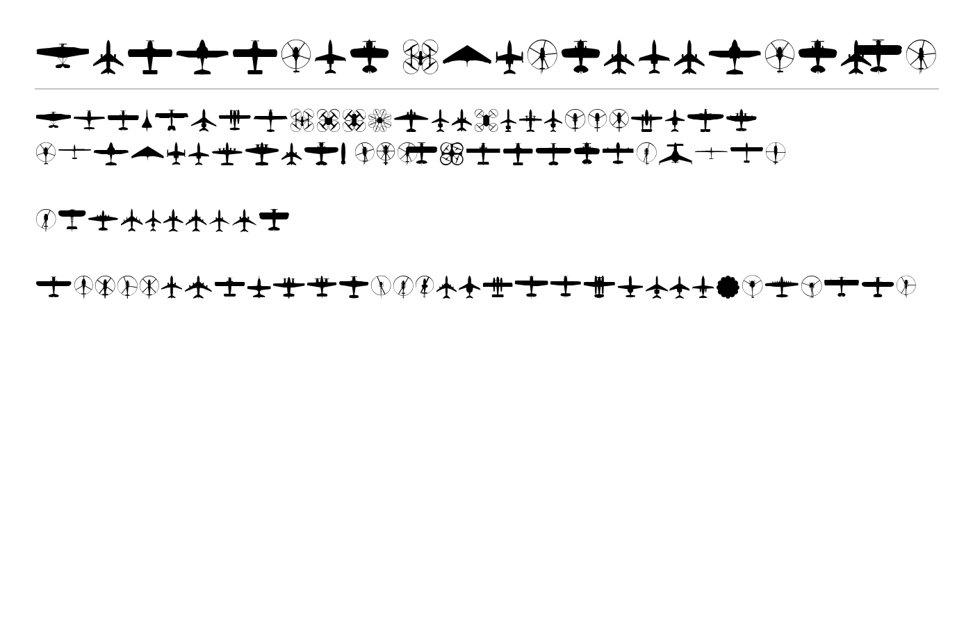 Aircraft Identification Font preview