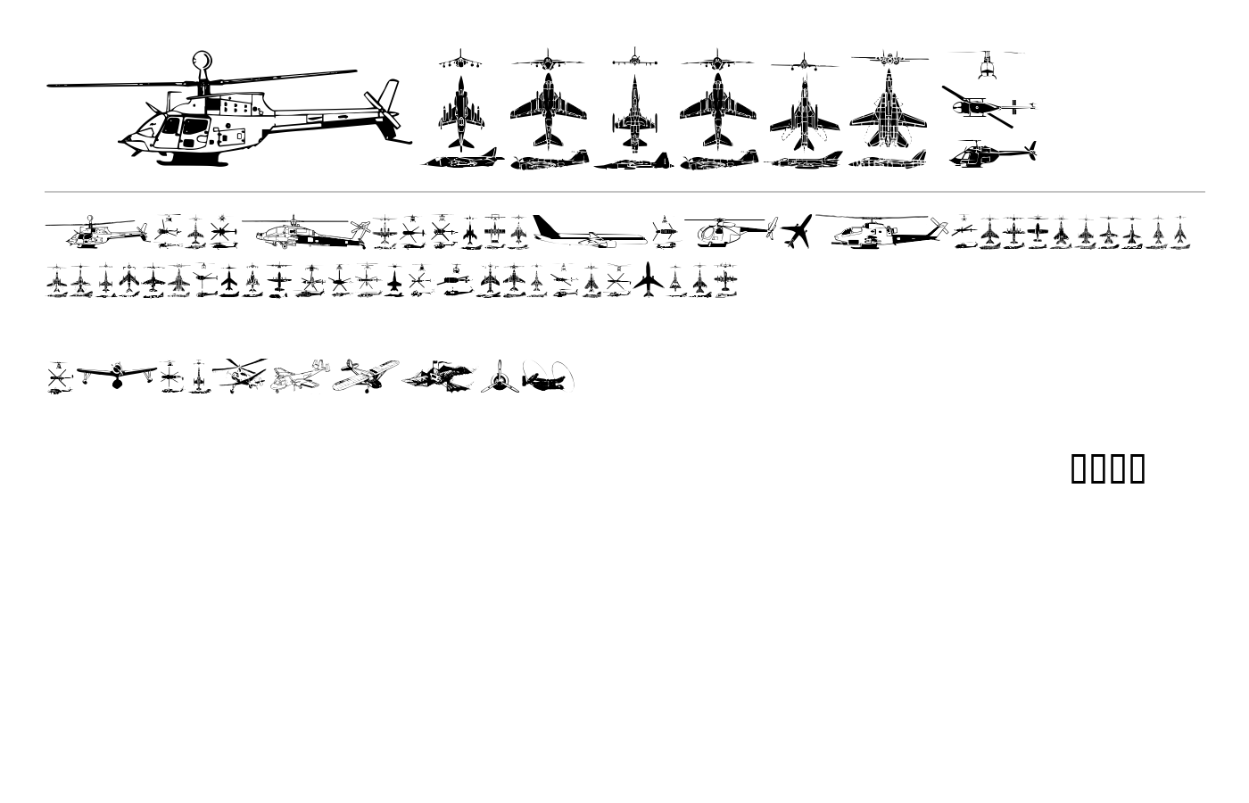 Aircraft Font preview