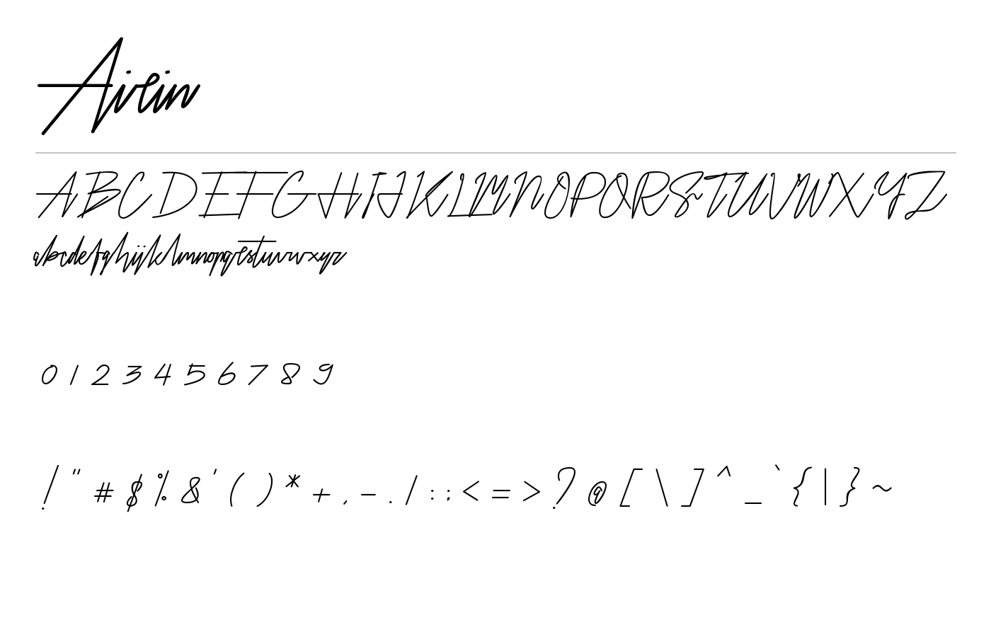 Airin Font preview