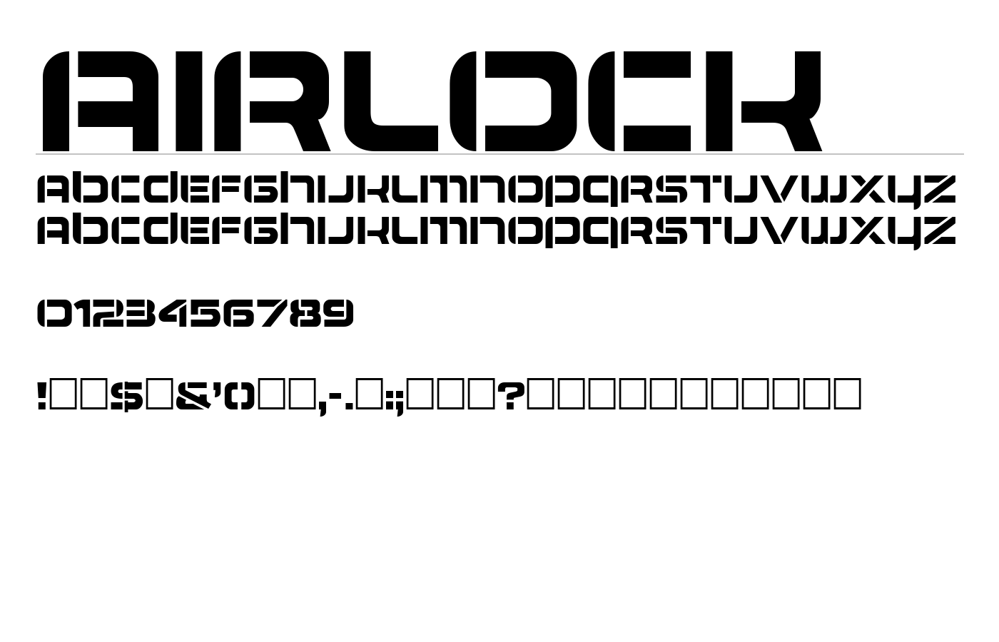 Airlock Font preview
