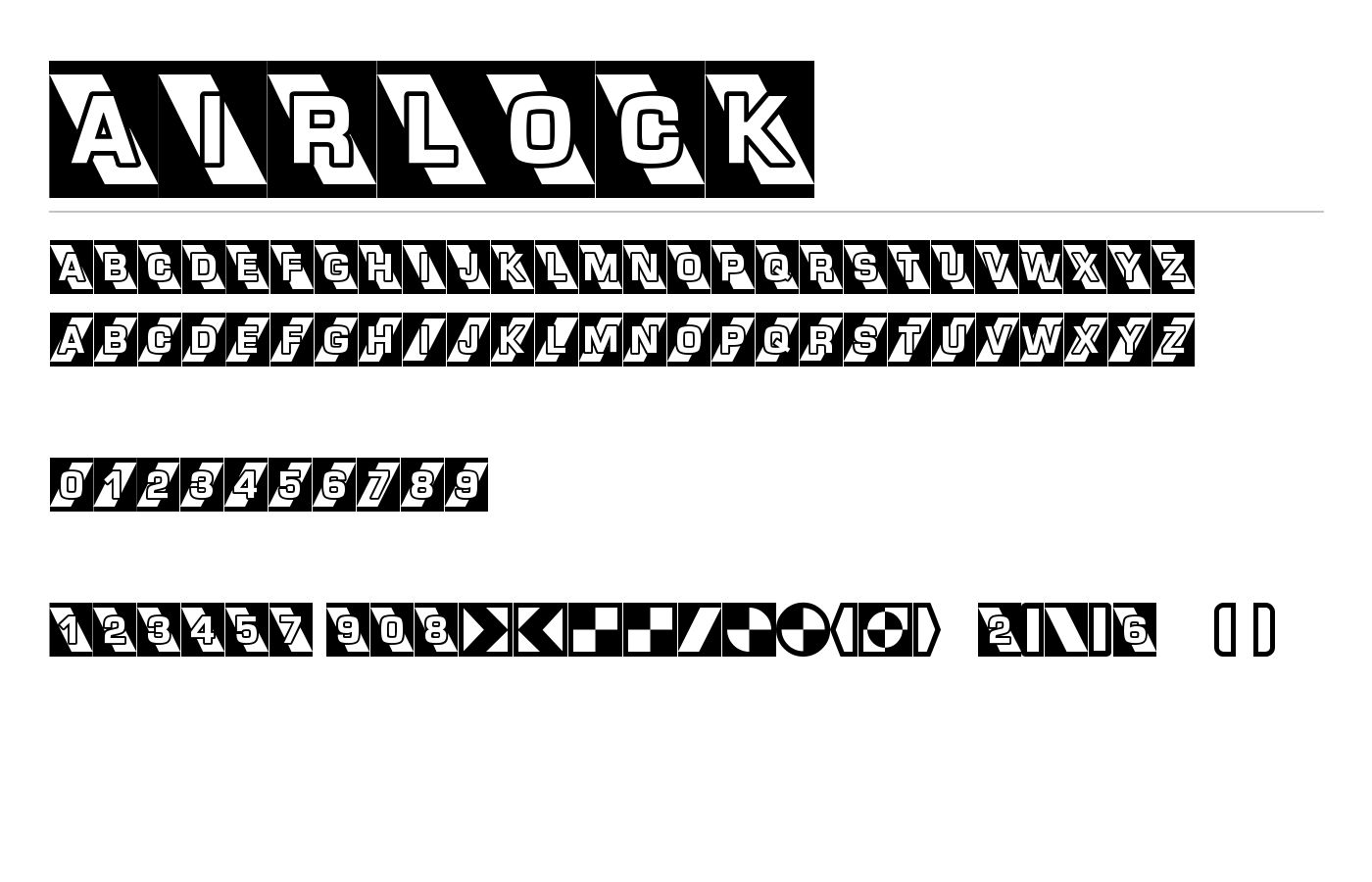 AIRLOCK Font preview