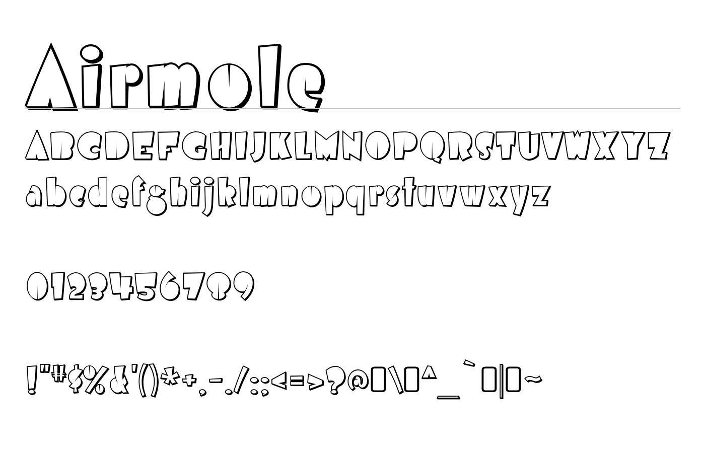Airmole Font preview